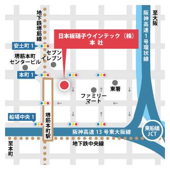 日本板硝子ウインテック株式会社 本社 地図